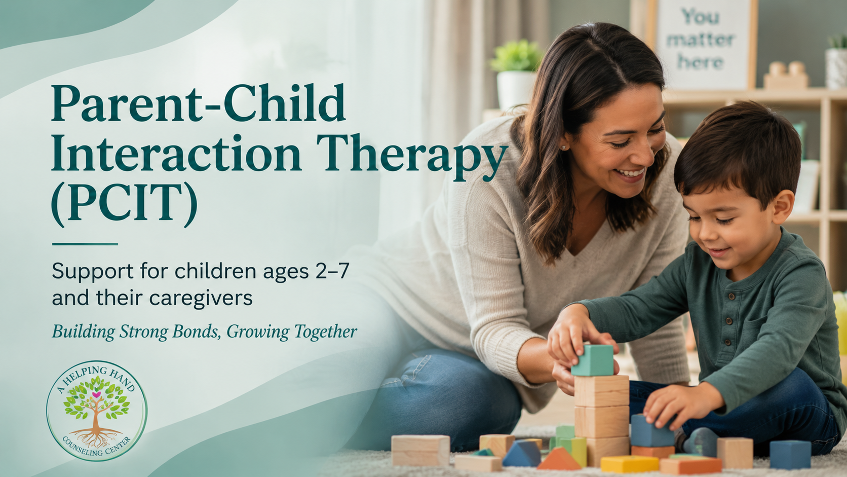 Learn how Parent-Child Interaction Therapy, PCIT, helps children ages 2 to 7 with tantrums, defiance, emotional outbursts, and behavior challenges while supporting parents and caregivers.